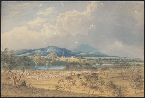 First station, Challicum, 1842 [picture] : early summer day, December or January / D.E. Cooper