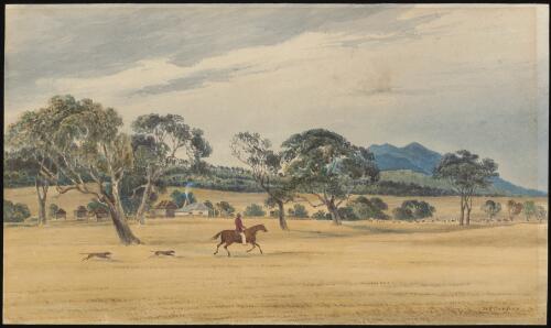 Challicum 2[n]d hut, 1845 [picture] : summer view / D.E. Cooper