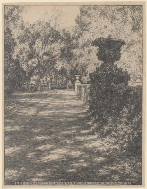 Entrance to Brownlow Hill, Camden, N.S.W. [picture] / Hardy Wilson