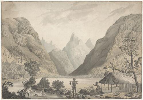 Inland view of Oitapeeah Bay in the island Otaheite [i.e. Tahiti] [picture] / W.W. Ellis pinxt et delint
