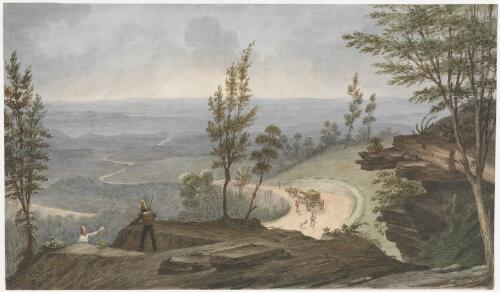 King's Table Land, Blue Mountains, New South Wales [picture] : the appearance of the new road / [Augustus Earle]