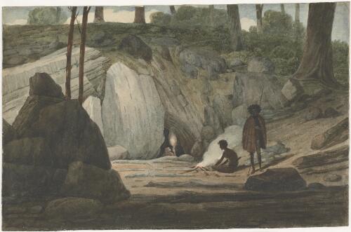 Mosman's Cave, Wellington Valley, New South Wales, No. 1 [picture] / [Augustus Earle]