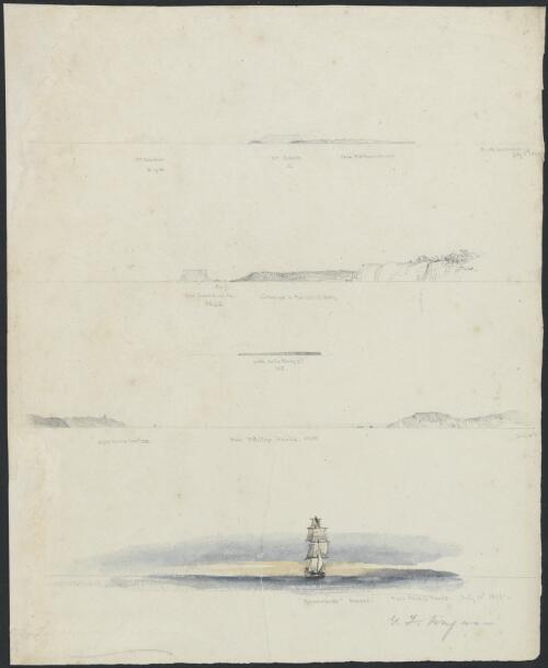 Runnymede Barque, Port Phillip Heads, July 10th, 1845 [picture] / G.F. Angas