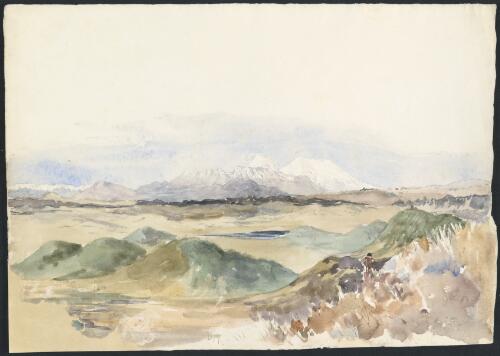Tongariro, Ruapahu, [i.e. Ruapehu], Oct[ober] 4, 1844 [picture] George French Angas