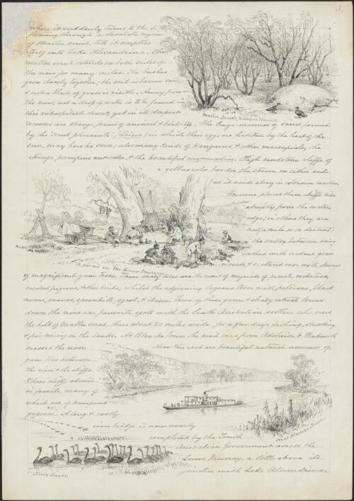 [Sketches from the artist's travels along the Murray River] [picture] / [George French Angas]