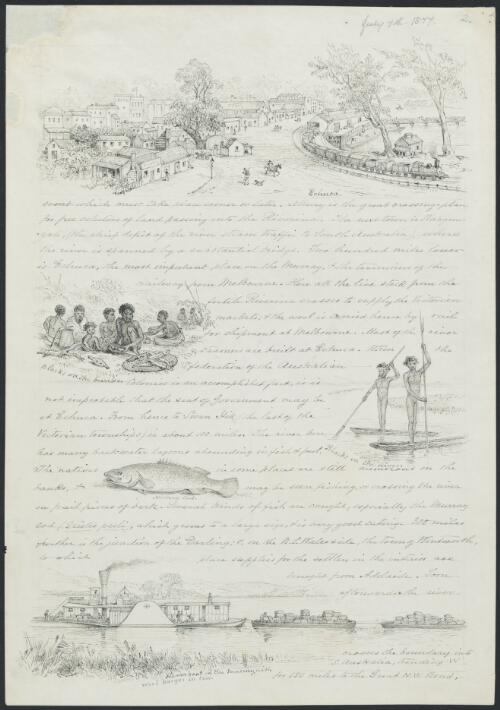 [Sketches from the artist's travels along the Murray River], July 7th, 1877 [picture] / [George French Angas]