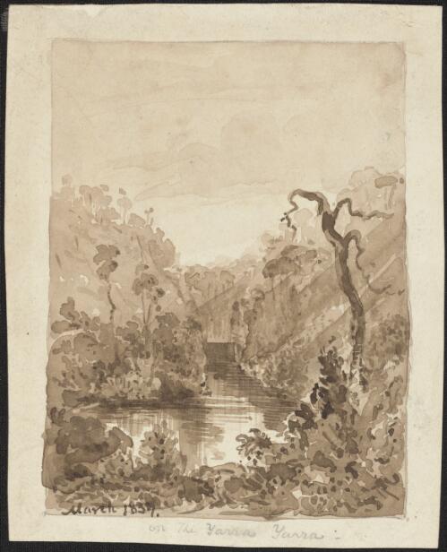 On the Yarra Yarra, Victoria, March 1837 [picture] / [Robert Russell]