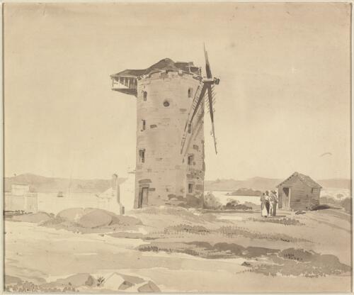 Old windmill, Government Domain, Sydney, 1835 [picture] / [Robert Russell]