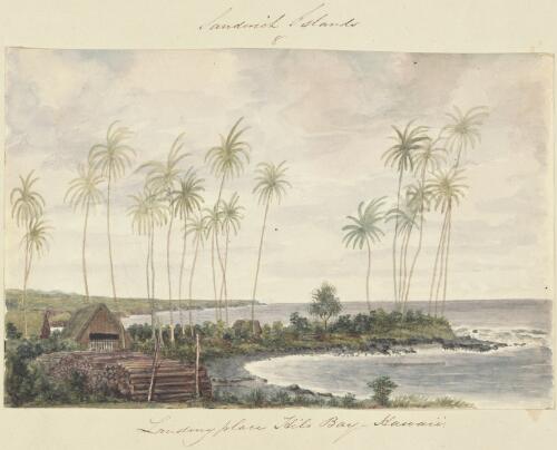 Landing place Hilo Bay, Hawaii [picture] / [James Gay Sawkins]