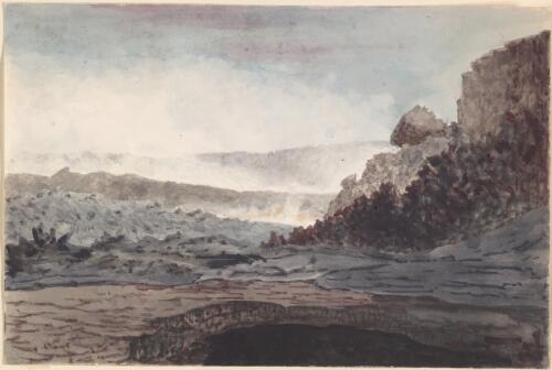 A view in the crater of Kiluea [i.e. Kilauea] [picture] / [James Gay Sawkins]