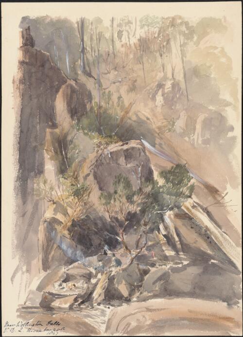 Near Wellington Falls, V.D.L., November 25th, 1847 [picture] / [Charles Edward Stanley]