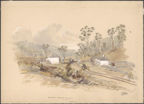 Railway, Tasman's Peninsula, V.D.L., Septr., 1848 [picture] / [Charles Edward Stanley]