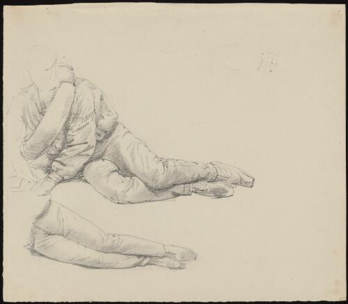 [Figure study for Bushrangers, Victoria, Australia, 1852] [picture] / [William Strutt]