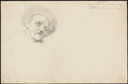 [Study of head for Bushrangers, Victoria, Australia, 1852] [picture] [William Strutt]