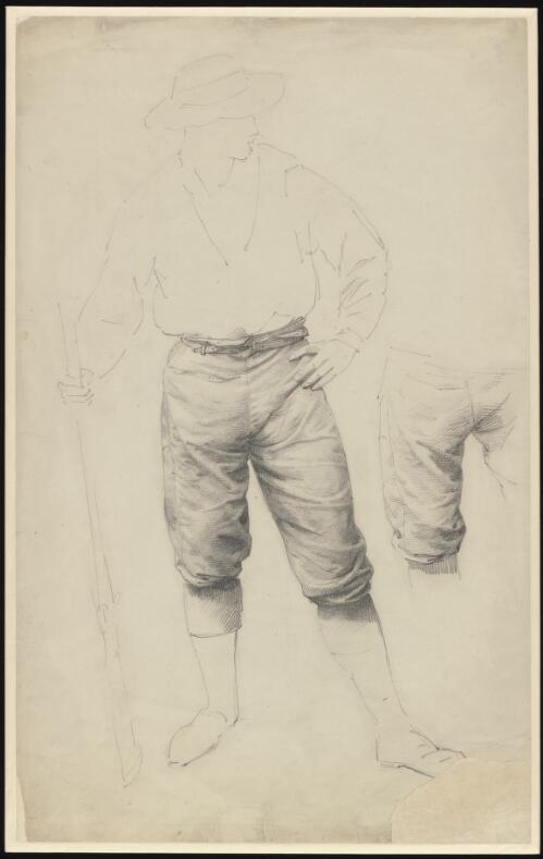 [Study of second bushranger for Bushrangers, Victoria, Australia, 1852] [picture] / [William Strutt]