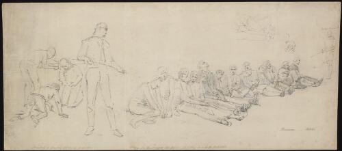 Study for Bushrangers, 12 figures all sitting at once for proportion [picture] / [William Strutt]