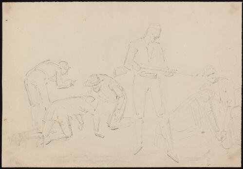 [Compositional study for Bushrangers, Victoria, Australia, 1852] [picture] / [William Strutt]