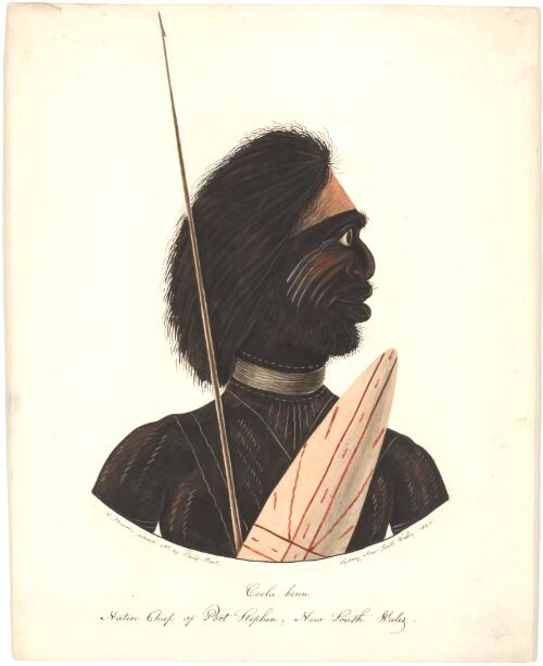 Coola-benn, native chief of Port Stephen [i.e. Stephens], New South Wales [picture] / R. Browne pinxit