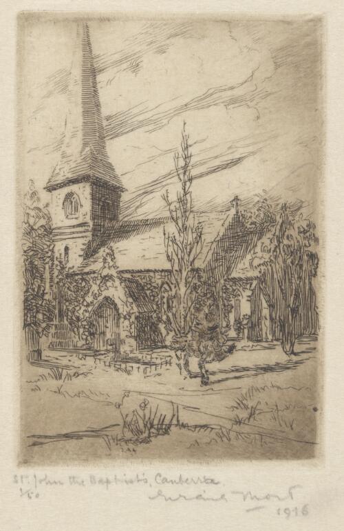 St. John the Baptist's, Canberra, 1916 [picture] / Eirene Mort