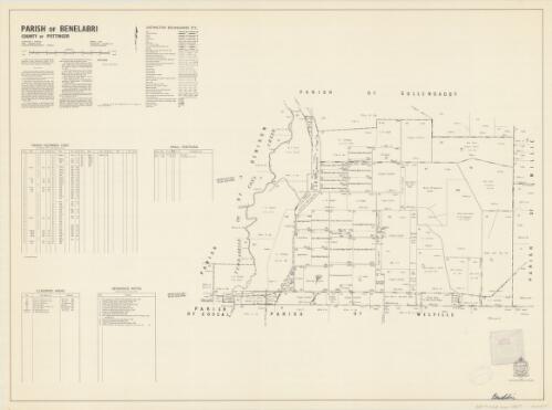 Parish of Benelabri, County of Pottinger [cartographic material] / printed & published by Dept. of Lands Sydney