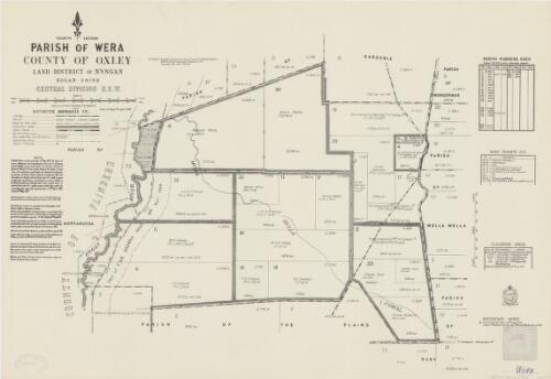Parish of Wera, County of Oxley [cartographic material] : Land District of Nyngan, Bogan Shire, Central Division N.S.W. / compiled, drawn and printed at the Department of Lands, Sydney, N.S.W