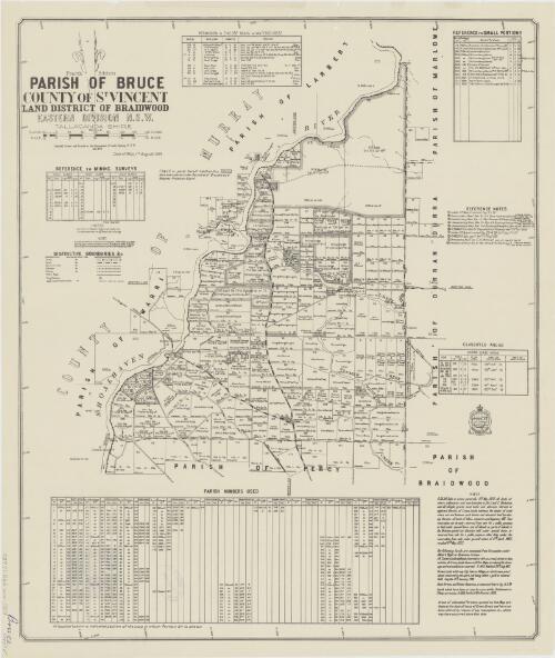 Parish of Bruce, County of St Vincent [cartographic material] : Land District of Braidwood, Eastern Division N.S.W., Tallaganda Shire / compiled, drawn and printed at the Department of Lands, Sydney N.S.W