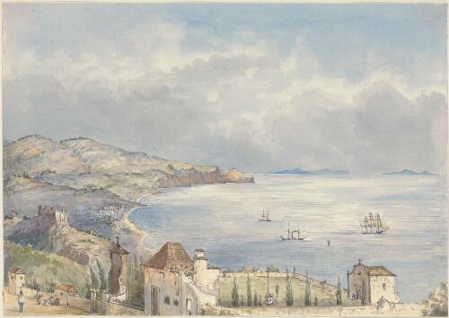 Madeira, the town of Funchal, and the eastern end of the island [picture] / [Edwin Augustus Porcher]