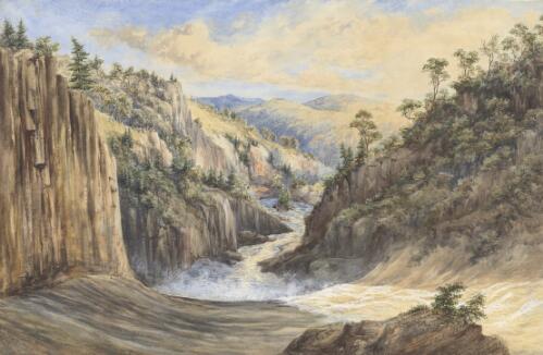 The Ginindarra [i.e. Ginninderra] Creek, looking to Murrumbidgee hills, County Murray, N.S. Wales, 30th Aug., 1875 [picture] / C.F. Gordon Cumming