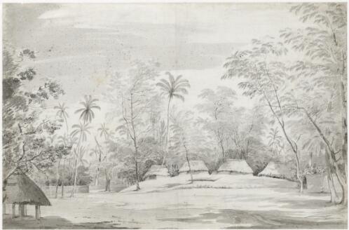 A fiatooka or marai in Tongatabu, 16th June, 1777 [picture] / [John Webber]