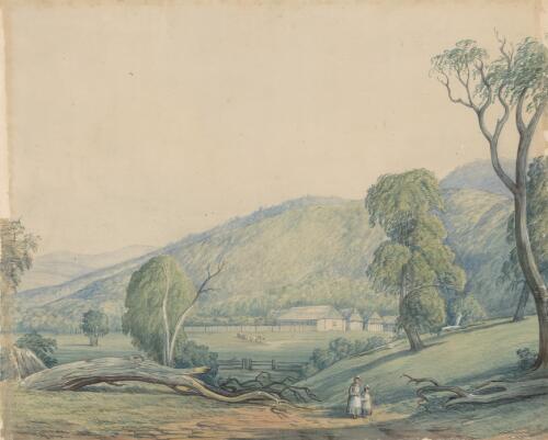 The original Brindabella homestead [picture] / painted by Charles Blyth