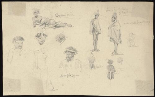 [Studies of natives of the Bogan tribe] [picture] [Thomas Mitchell]