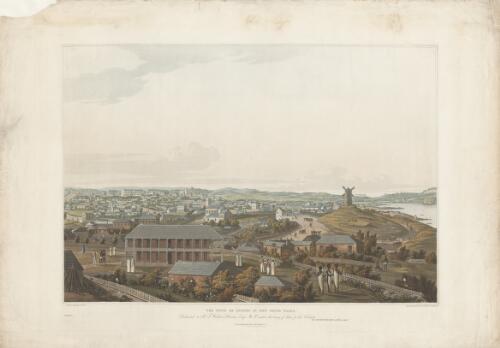 The town of Sydney in New South Wales [picture] / drawn by Major Taylor, 48 Regt., engraved by R. Havell & Son