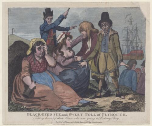 Black-eyed Sue and Sweet Poll of Plymouth taking leave of their lovers who are going to Botany Bay [picture]