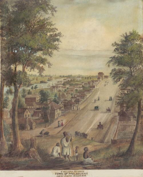 Collins Street, town of Melbourne, 1839? [picture] / attributed to William Knight