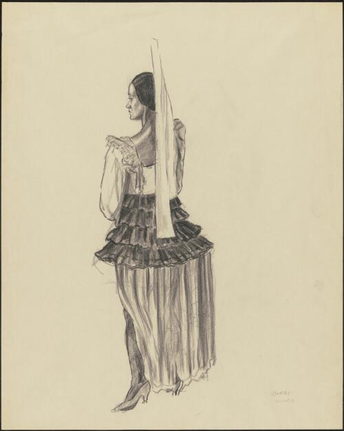 Portrait of Jonet Wilkie in costume [for the tango in the ballet Facade] [picture] / [Edouard Borovansky]