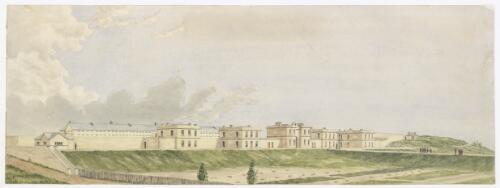 Officers' quarters and guard room, convict prison, Fremantle, W. Australia [picture] / designed & erected by Captain Wray, R.E