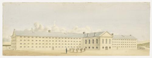 Convict prison, accommodation 870, Fremantle, W. Australia, designed and erected by Captains Henderson & Wray, R.E. [picture] / H.W., 26/3/59
