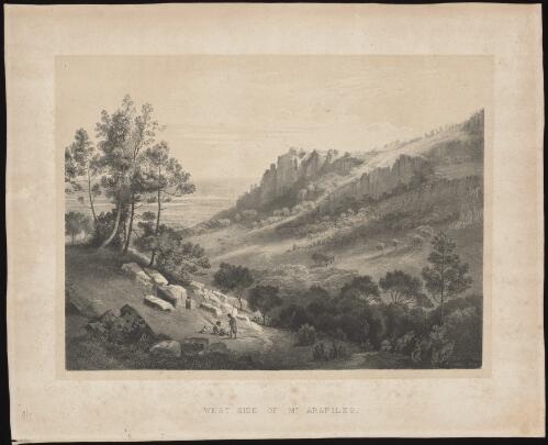 West side of Mt Arapiles [picture] / drawn from nature and lithographed by N. Chevalier