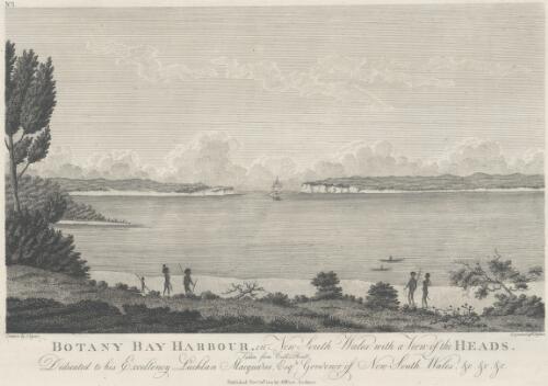 Botany Bay harbour in New South Wales, with a view of the heads, taken from Cook's Point [picture] / drawn by J. Eyres [sic], engraved by W. Presston