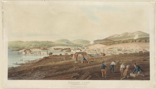 Hobart Town, Van Diemen's Land [picture] / R.G. Reeve sculpt., G.W. Evans pinxt