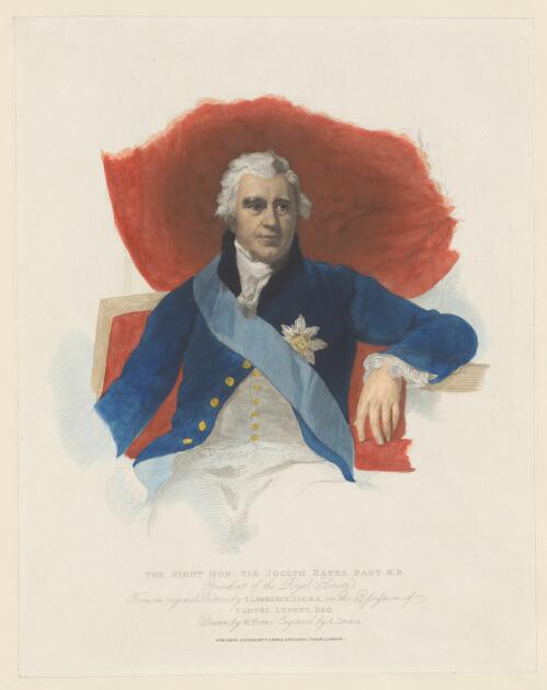 The Right Hon. Sir Joseph Banks, Bart., K.B. [picture] / drawn by W. Evans, engraved by A. Cardon