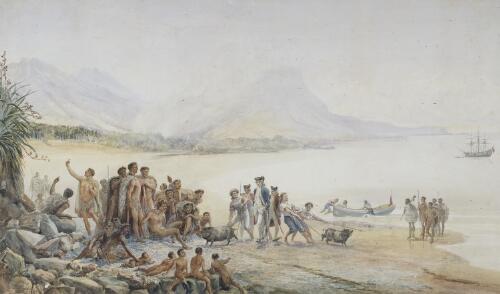 [Landing of Captain Cook in New Zealand, 1769] [picture] / E.T