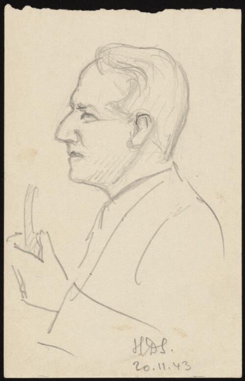 [Portrait sketch of Vance Palmer] [picture] / H.D.S