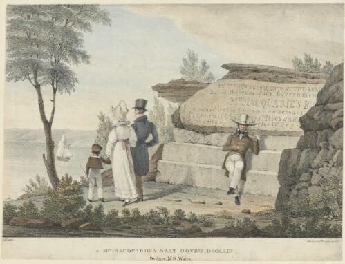 Mrs Macquarie's seat, Govent. [i.e. Government] Domain, Sydney, N.S.W. [picture] / A. Earle