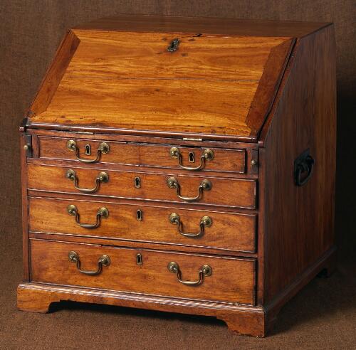 Mahogany fall-front bureau believed to have been used by Captain Cook on his Pacific voyages [realia]