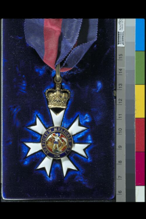 Companion of the Order of St. Michael and St. George awarded to Rex Nan Kivell [realia] / Spink & Son Ltd., London