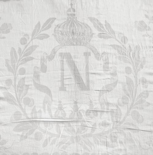 Damask tablecloth owned by Napoleon I, Palace of Fontainebleau [realia]