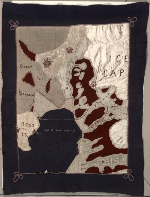 Embroidered map of MacMurdo [i.e. McMurdo] Sound, 1907 [realia] / Miss Taylor