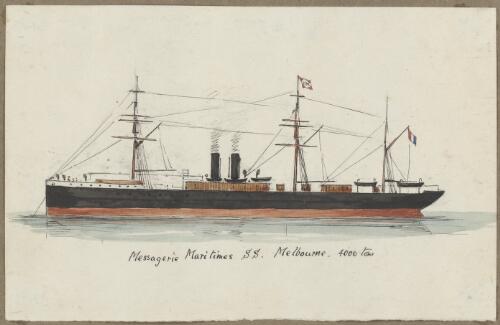 Messageries maritimes S.S. Melbourne 4000 tons [picture] / [H.J. Graham]