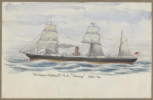 New Zealand Shipping Co. S.S. Aorangi, 4200 tons [picture] / [H.J. Graham]